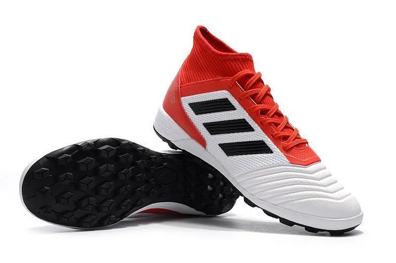 Power Motion Air Channel New Adidas Predator TF Primeknit Soccer Cleats Shoes Red White Black