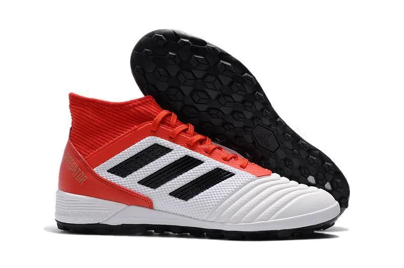 New Adidas Predator TF Primeknit Soccer Cleats Shoes Red White Black Power Frame