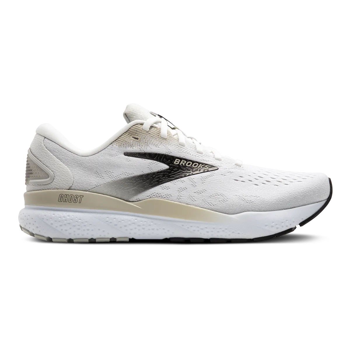 Brooks Ghost 16 - White - Pelican - Oyster Breathable Cushion