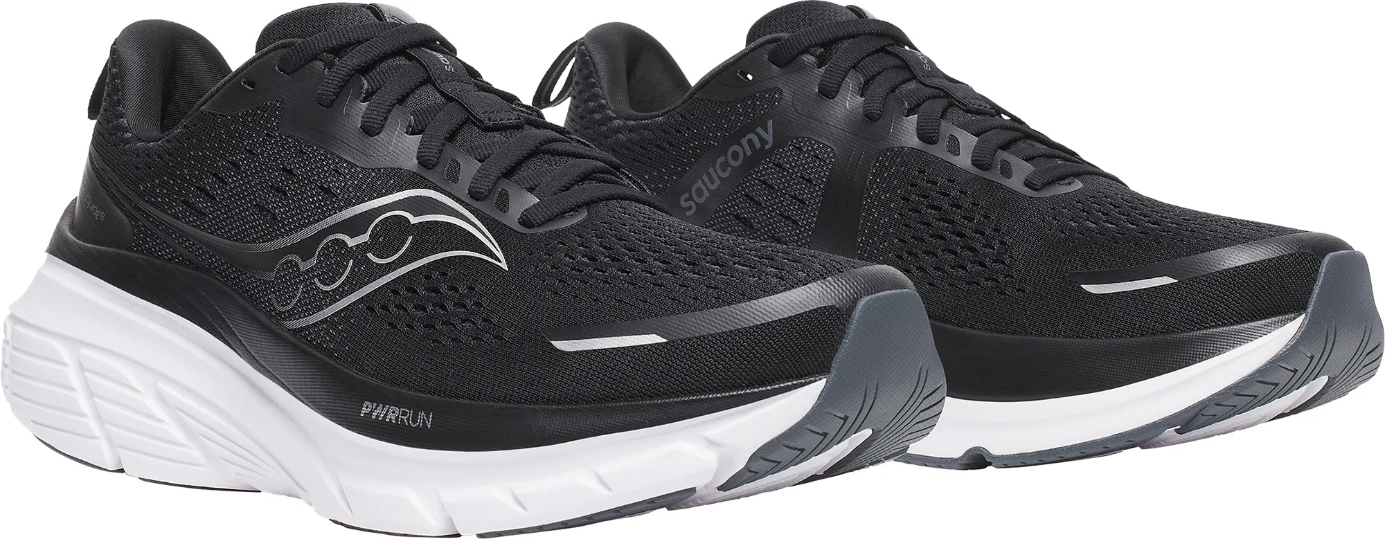 Saucony Guide 18 Mens Running Shoes - Black EVA midsole shoes Shock dispersion