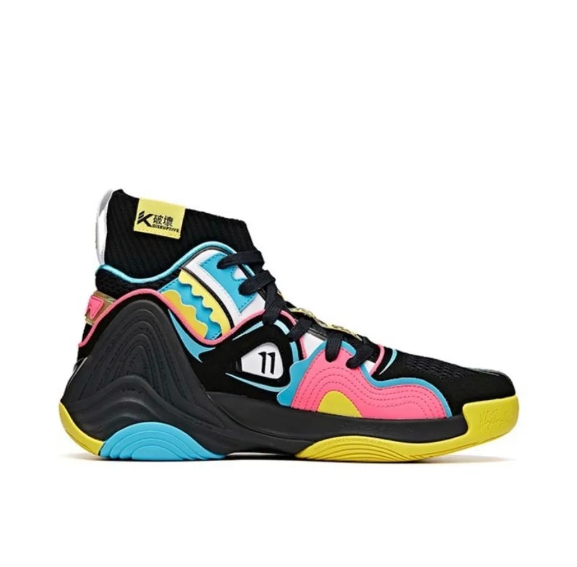 Marvel x Anta Klay Thompson Kt6 Venom Responsive ride Asymmetric Lacing Configuration
