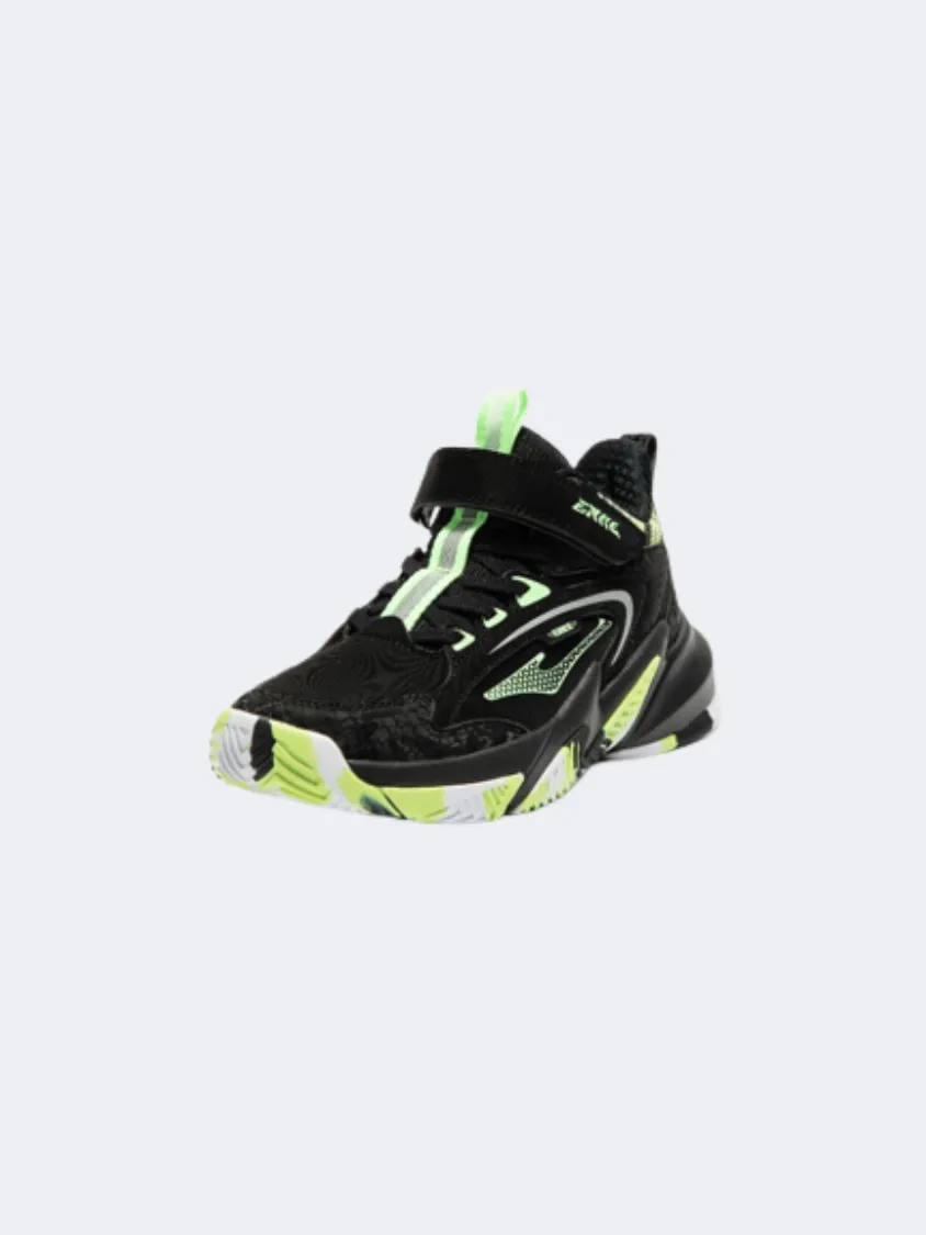 Erke Gs-Boys Basketball Shoes Black/Green Non Restrictive Fit Design