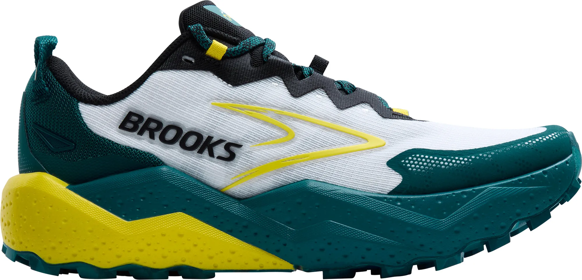 Brooks Caldera 8 Mens Trail Running Shoes - White forest - runner budget - friendly running wear