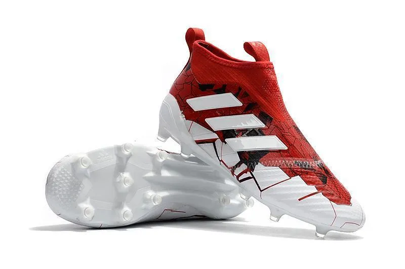 Rapid Play Fast Launch New Adidas Ruby Series ACE FG Soccer Cleats Shoes Red White