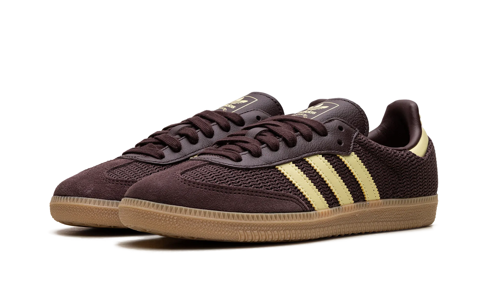 Samba OG WMNS "Shadow Brown Powder Yellow" LeatherMaterial No Tie