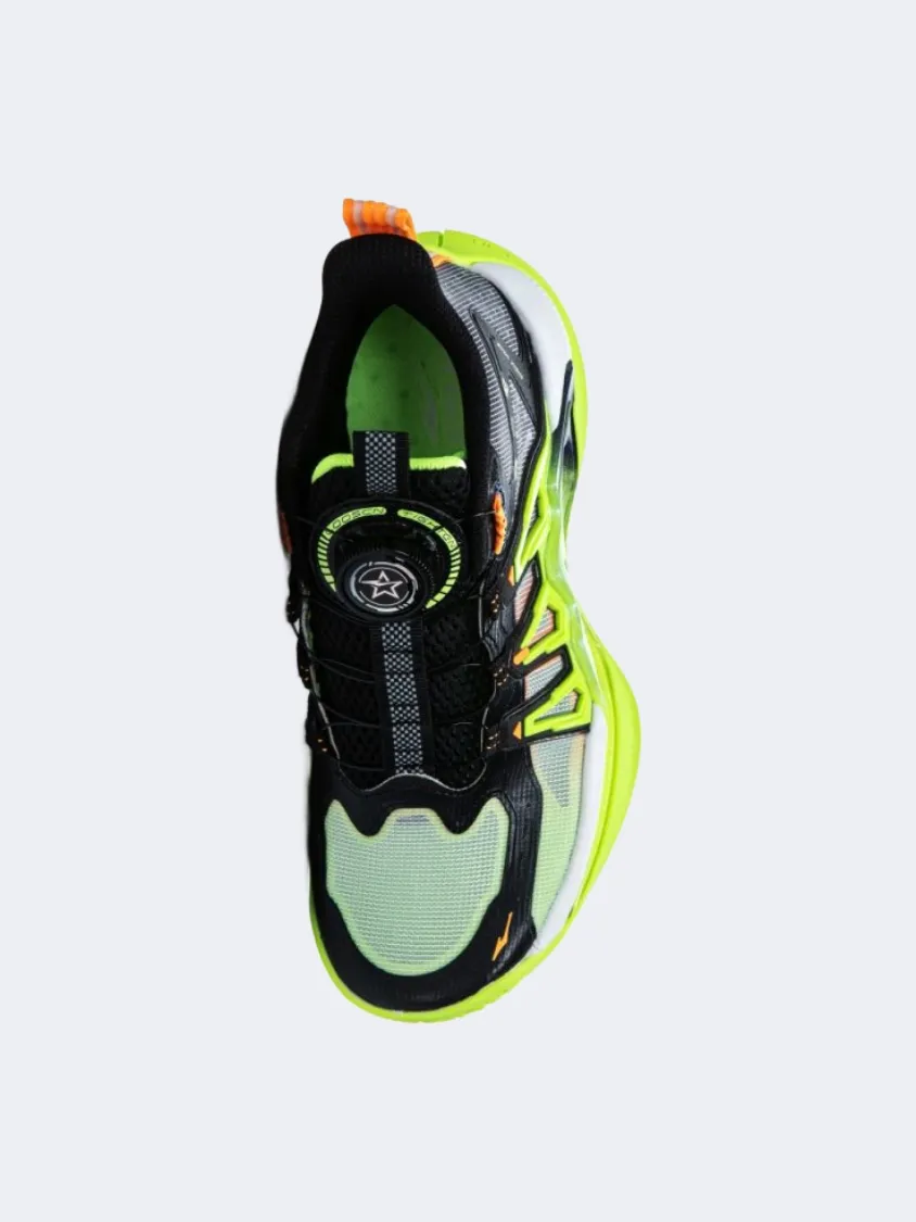 All Day Comfort Engineering Hero Walk Erke Kids-Boys Basketball Shoes Black/Yellow/Green