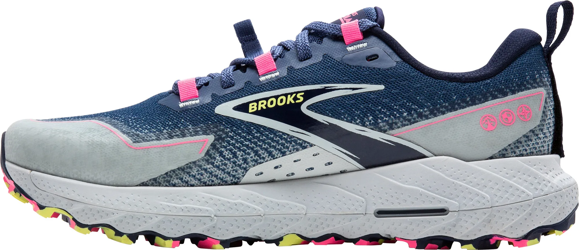 running in a marathon shoes Brooks Cascadia 18 Womens Trail Running Shoes - Blue