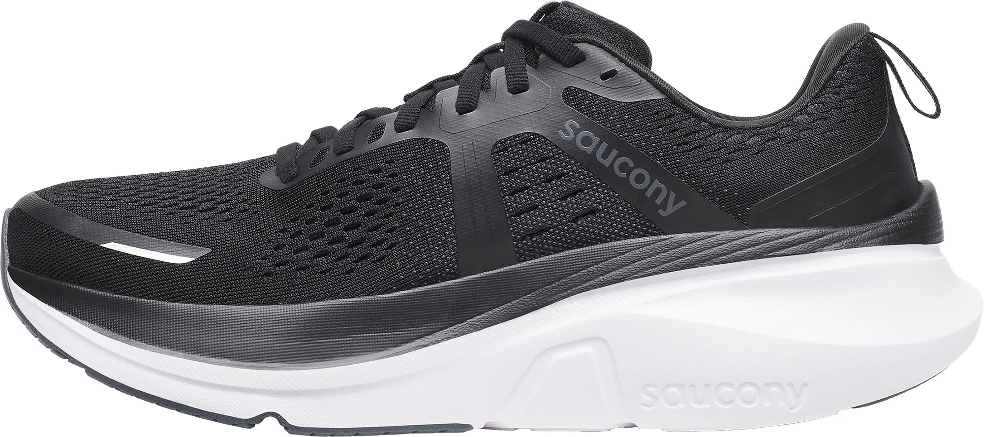 Hyper Elastic Polymer Saucony Guide 18 WIDE FIT Mens Running Shoes - Black